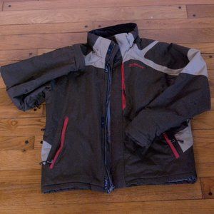 Mens Size L Spyder Axys Brown and Red Ski Jacket